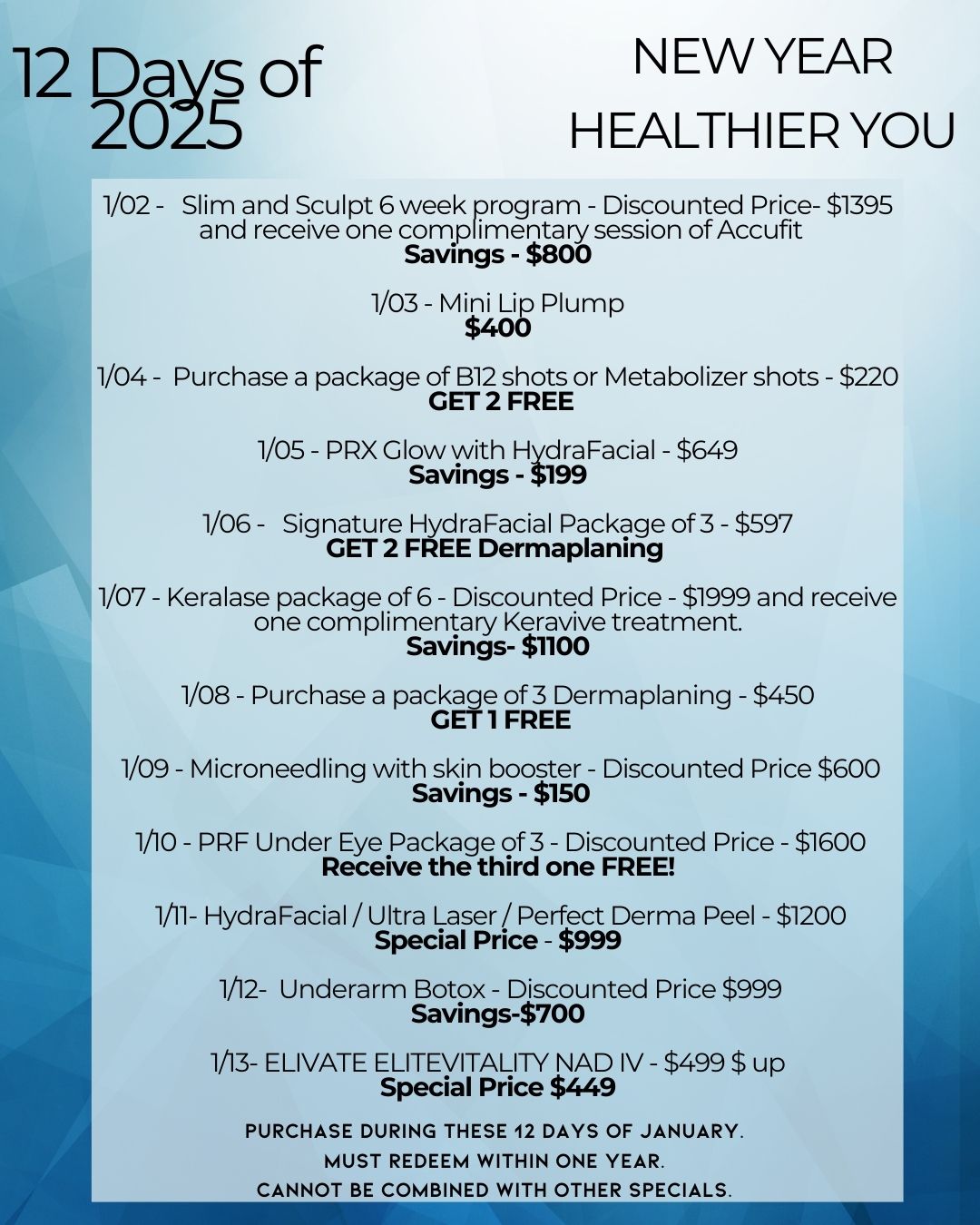 January Specials